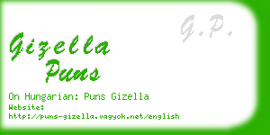 gizella puns business card